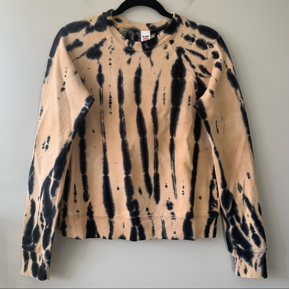 NEW RE/DONE x Hanes Classic Raglan Crewneck Tiger Dye S - Picture 5 of 7